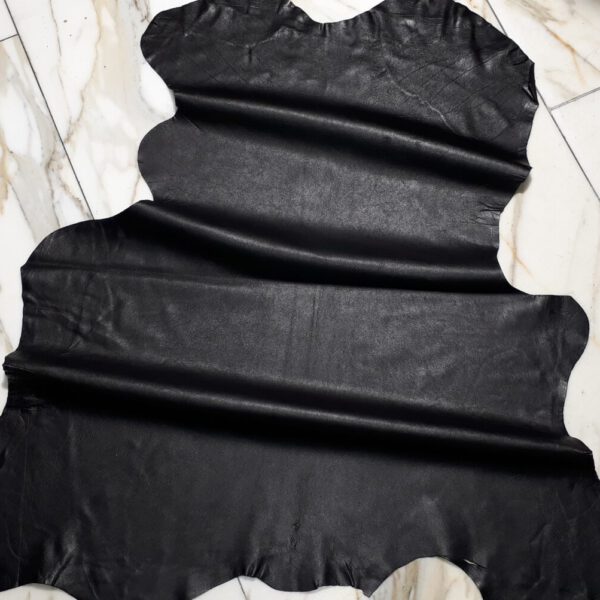 1x Lederhaut (SD-1647), anthrazitschwarz, 0,6mm, nappa