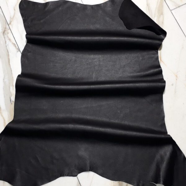 1x Lederhaut (SD-1649), anthrazitschwarz, 0,6mm, nappa