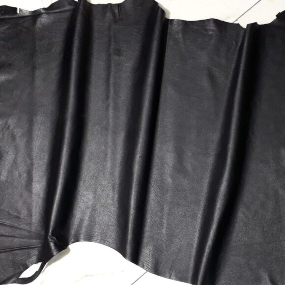 1x Lederhaut (SE-1652), anthrazitschwarz, 0,6mm, nappa