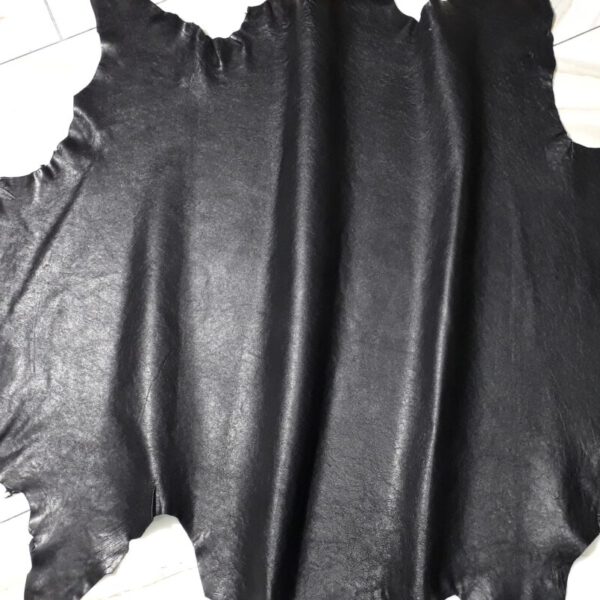 1x Lederhaut (SC-1661), anthrazitschwarz, 1,1mm, nappa