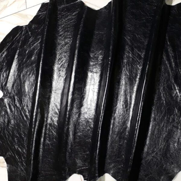 1x Lederhaut (LA-1670), schwarz, 0,6mm, nappa