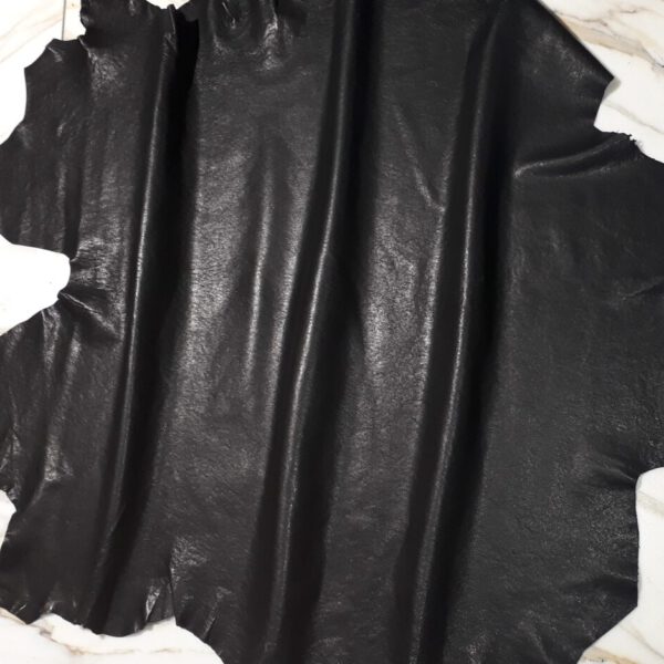 1x Lederhaut (AO-1689), anthrazitschwarz, 0,7mm, nappa