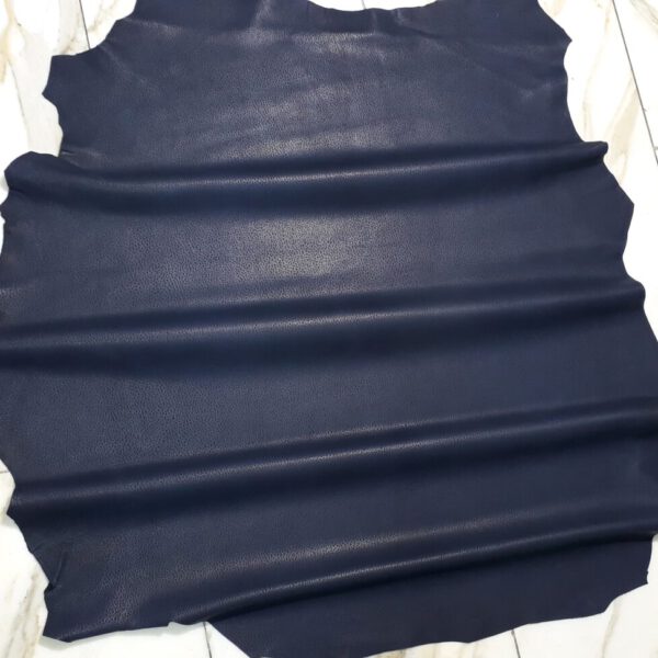 1x Lederhaut (GO-1695), marineblau, 0,6mm, nappa