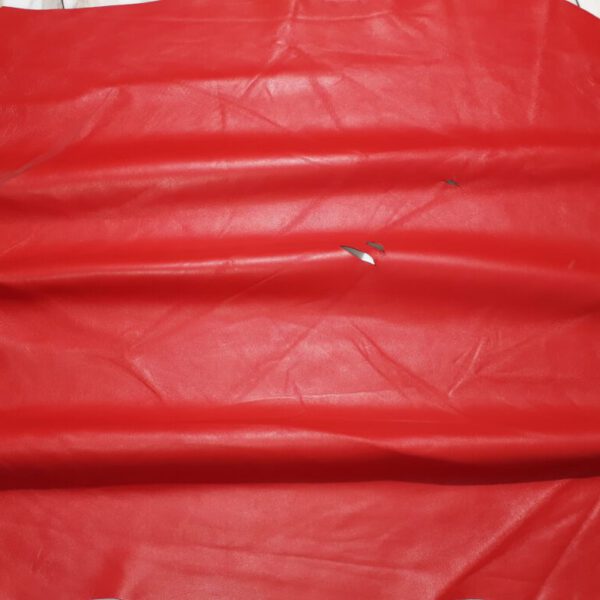 1x Lederhaut (XO-1704), carminrot, 0,8mm, nappa