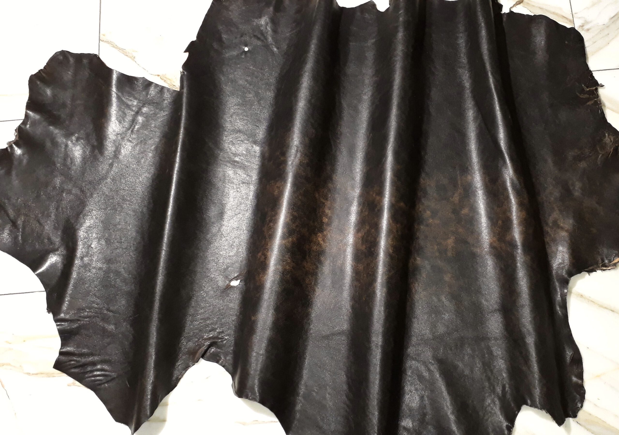 1x Lederhaut (LA-1705), kaffeebraun, 0,9mm, nappa