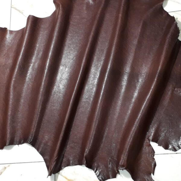 1x Lederhaut (LA-1706), kastanienbraun, 0,9mm, nappa