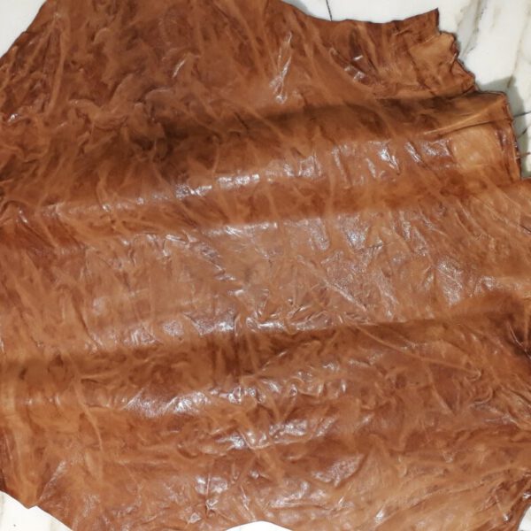 1x Lederhaut (AO-1708), antik-tabakbraun, 0,9mm, nappa geprägt