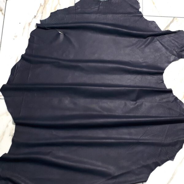 1x Lederhaut (EO-1720), marineblau, 0,4mm, nappa