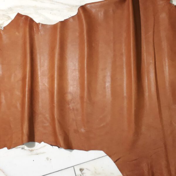 1x Lederhaut (SG-1744), cognacbraun, 0,6mm, nappa