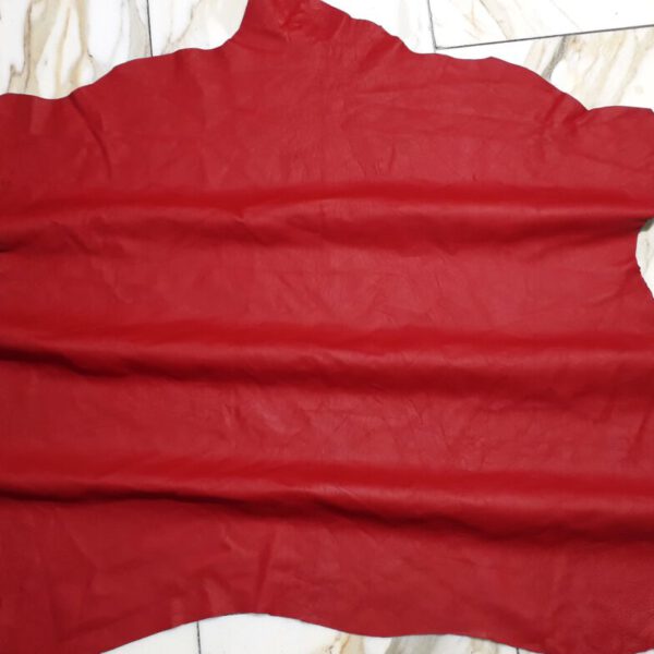 1x Lederhaut (RO-1745), rubinrot, 0,6mm, nappa