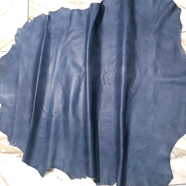 1x Lederhaut (GO-1751), antikblau, 0,6mm, nappa