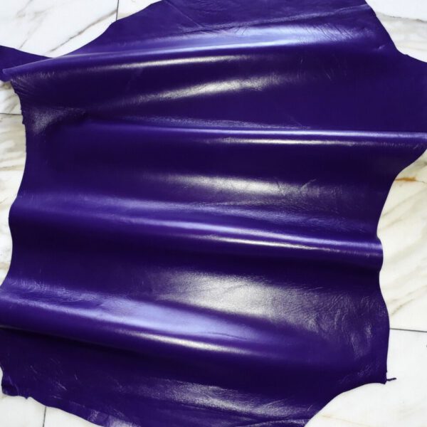 1x Lederhaut (LO-65), lilafarben, 0,9mm, nappa