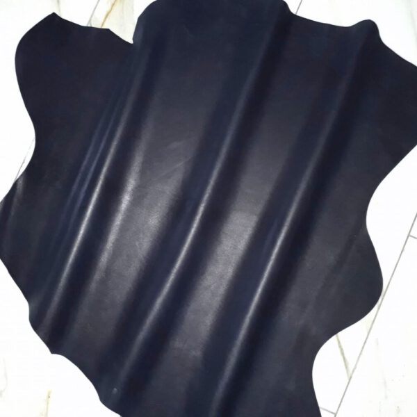 1x Lederhaut (BO-157), antik-anthrazitblau, nappa