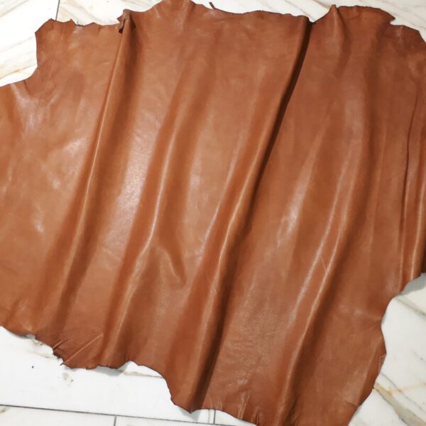 1x Lederhaut (SG-1765), cognacbraun, 0,6mm, nappa