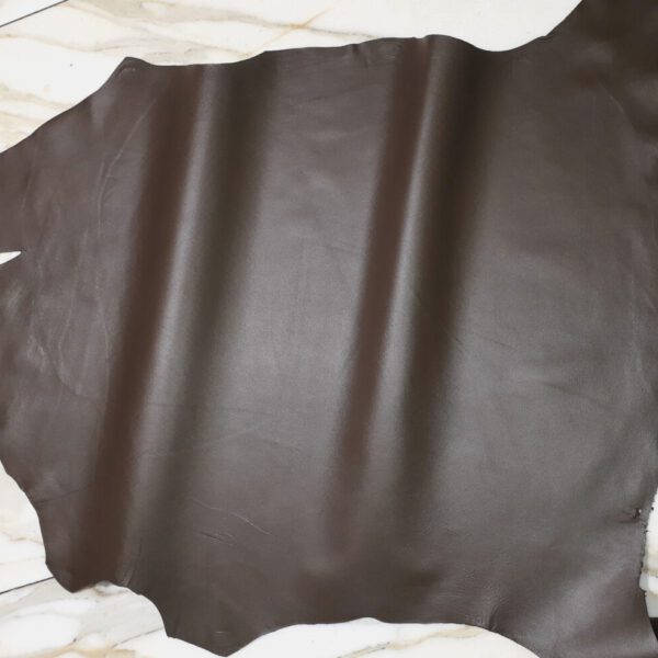 1x Lederhaut (SG-1766), schokobraun, 0,6mm, nappa