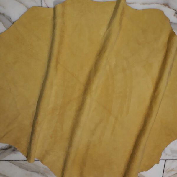 1x Lederhaut (EO-1774), zitronengelb, 0,6mm, velours