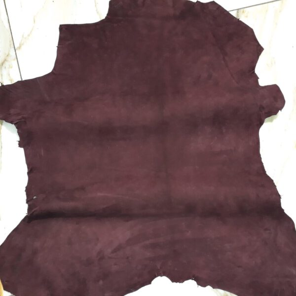 1x Lederhaut (EO-1775), auberginefarben, 0,6mm, velours