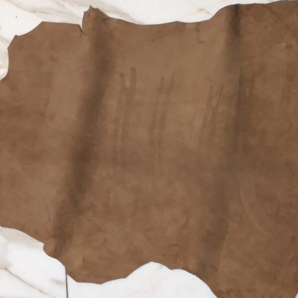 1x Lederhaut (SO-1777), grünbraun, 0,6mm, velours