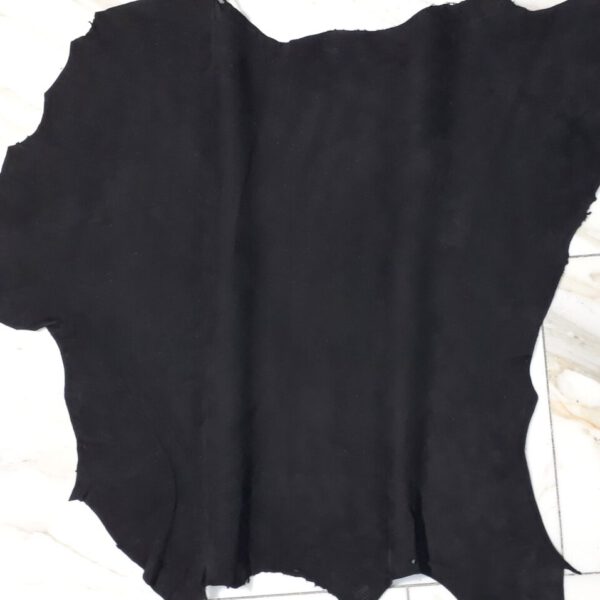 1x Lederhaut (SO-1781), anthrazitschwarz, 0,6mm, velours