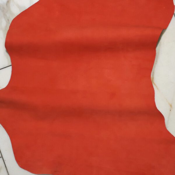 1x Lederhaut (SO-1783), orangefarben, 0,6mm, velours