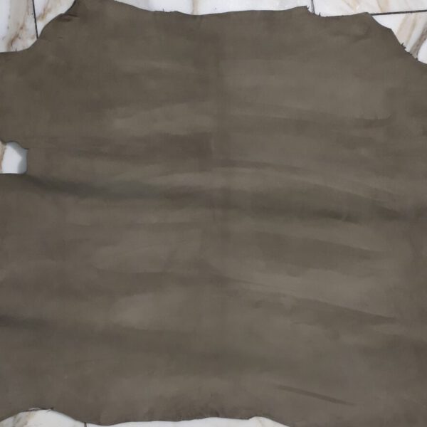 1x Lederhaut (XO-1786), schilfgrün, 0,6mm, velours