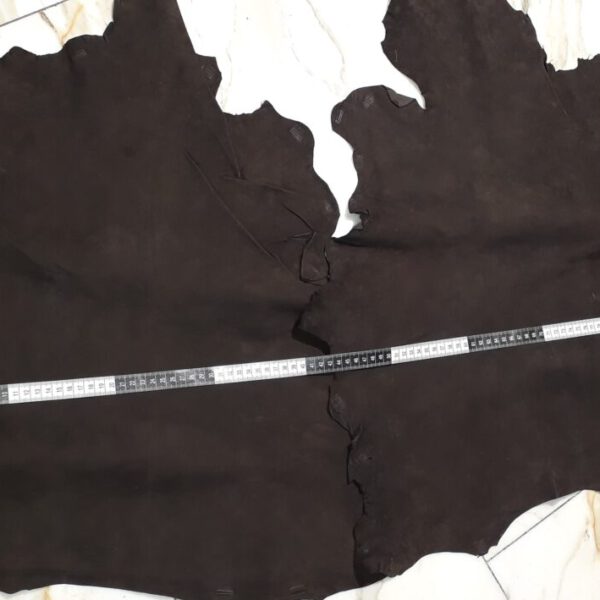 2-Lederhäute-Konvolut (EO-1788), moccabraun, 0,6mm, velours