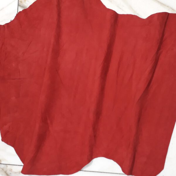 1x Lederhaut (SO-1789), carminrot, 0,6mm, velours