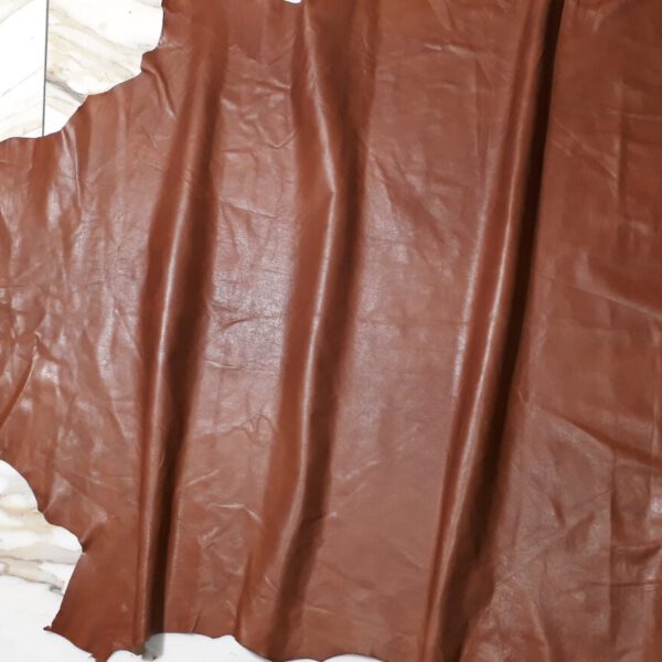 1x Lederhaut (SF-1791), nougatbraun, 0,5mm, nappa