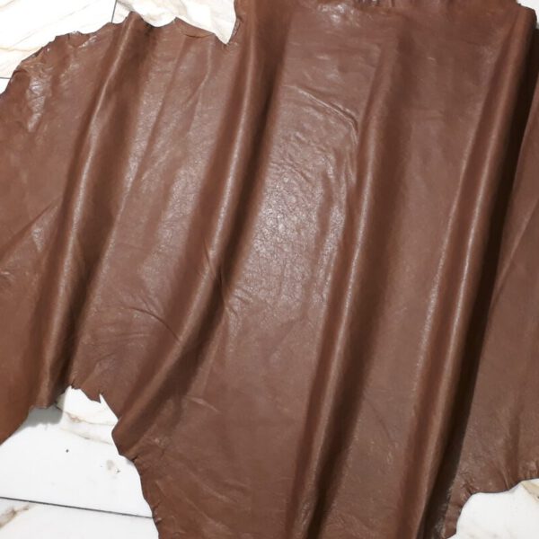 1x Lederhaut (SF-1792), tabakbraun, 0,5mm, nappa