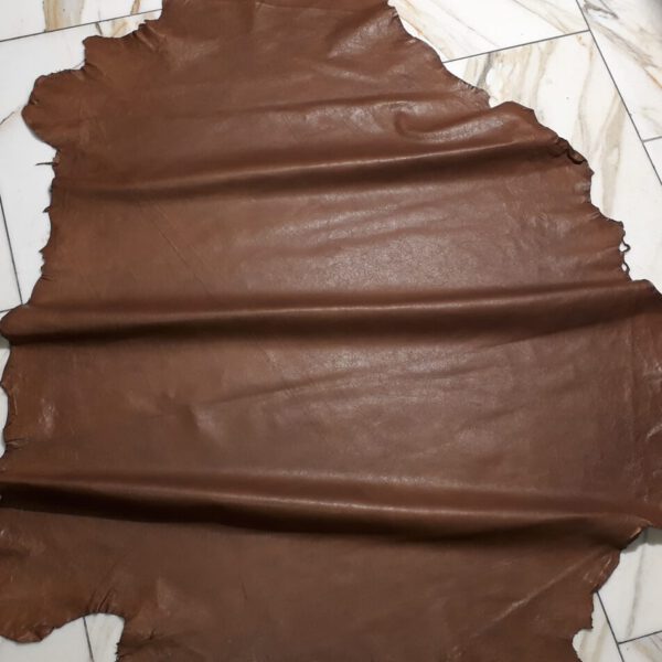 1x Lederhaut (SF-1793), tabakbraun, 0,5mm, nappa