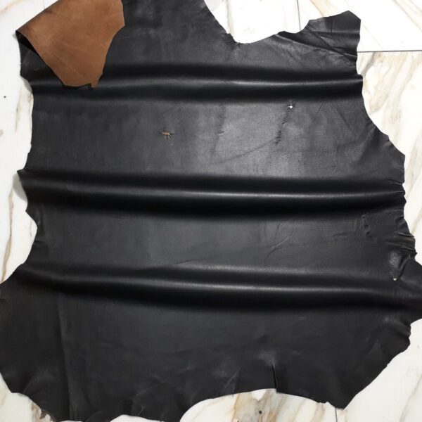 1x Lederhaut (HO-1816), anthrazitschwarz, 0,6mm, nappa