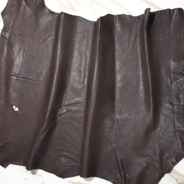 1x Lederhaut (GO-1819), schokobraun, 0,6mm, nappa