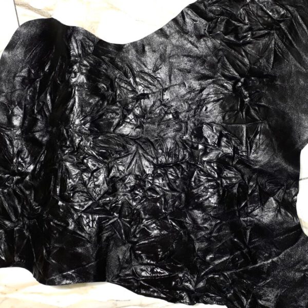 1x Lederhaut (RO-1825), schwarz, 1,0mm, nappa geprägt