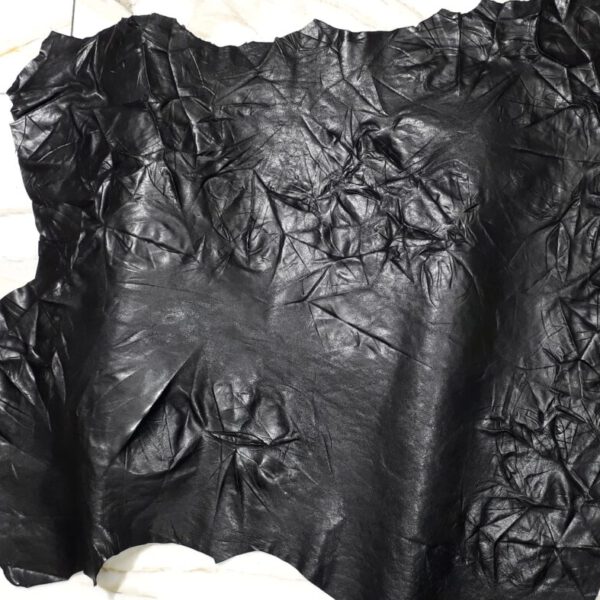 1x Lederhaut (RO-1826), schwarz, 1,0mm, nappa geprägt