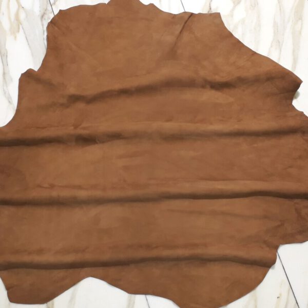1x Lederhaut (RO-1834), tabakbraun, 0,6mm, velours