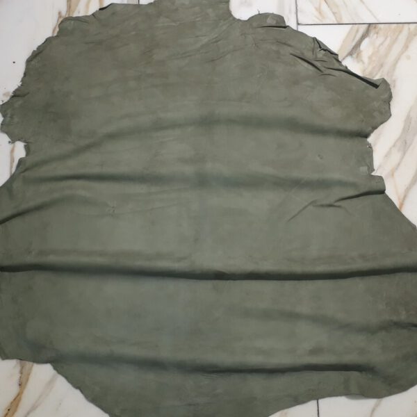 1x Lederhaut (RO-1840), schilfgrün, 0,5mm, velours