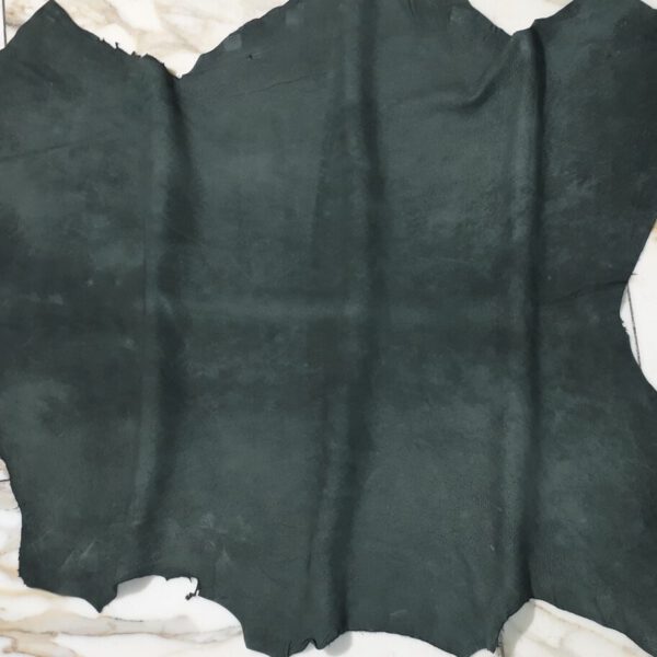 1x Lederhaut (XO-1842), petrolgrün, 0,6mm, velours