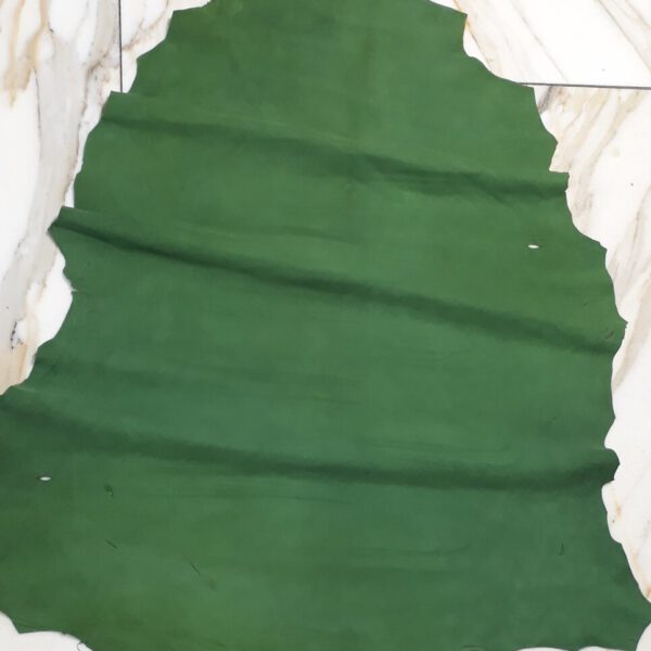 1x Lederhaut (SO-1843), smaragdgrün, 0,6mm, velours