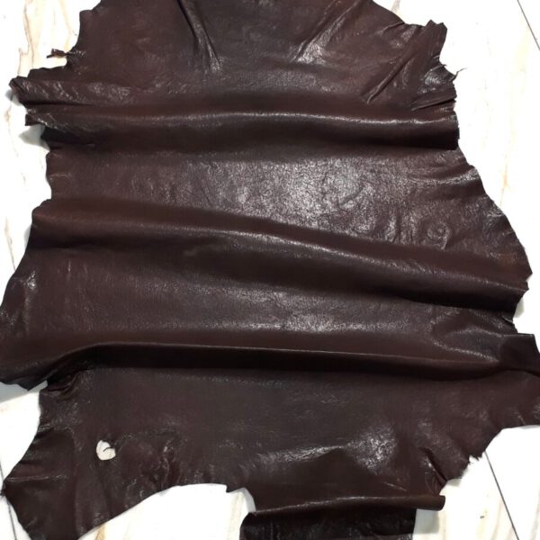 1x Lederhaut (XH-1855), moccabraun, 0,6mm, nappa