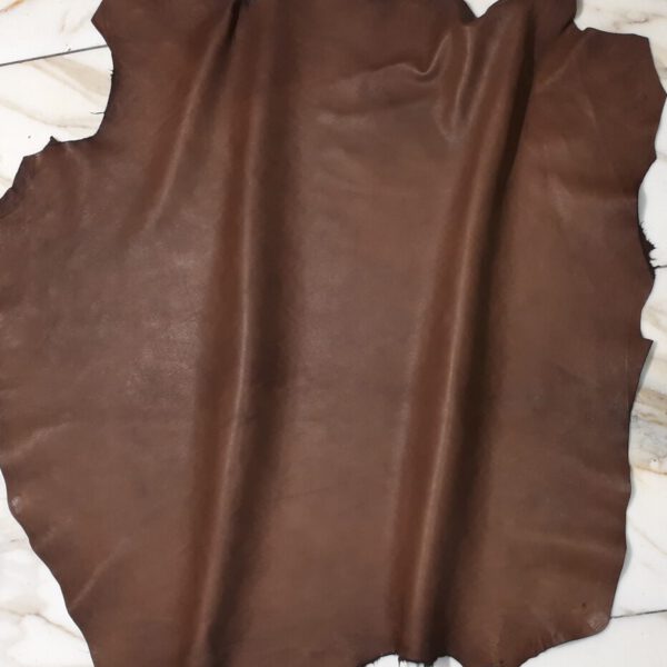 1x Lederhaut (XH-1859), tabakbraun, 0,6mm, nappa