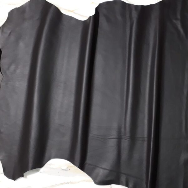 1x Lederhaut (XH-1864), anthrazitschwarz, 0,5mm, nappa