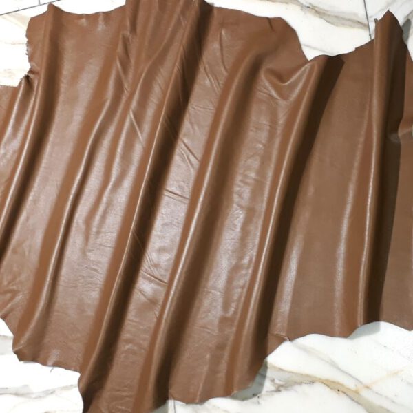 1x Lederhaut (XH-1865), camelbraun, 0,5mm, nappa