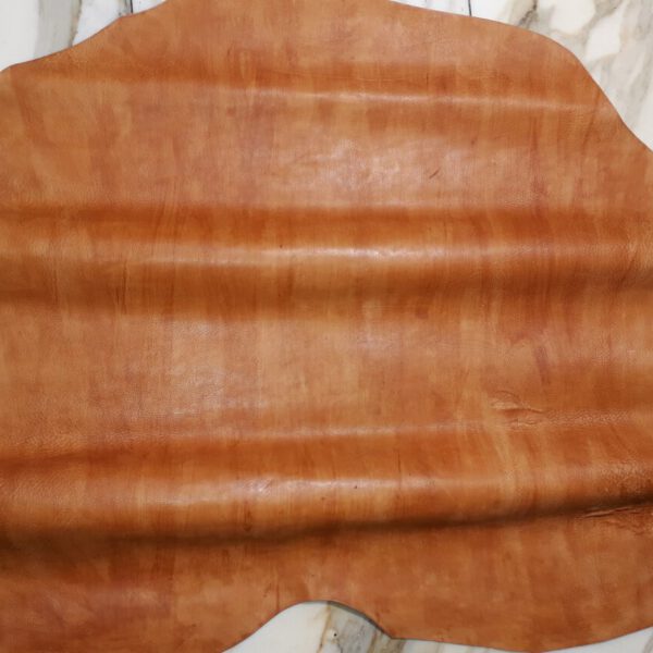 1x Lederhaut (SE-1881), cognacbraun, 0,9mm, nappa handbemalt