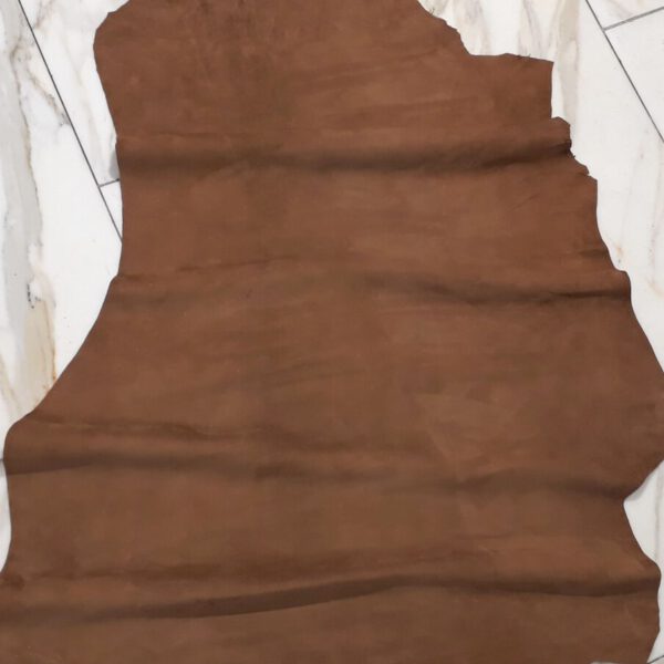 1x Lederhaut (XN-1896), tabakbraun, 0,6mm, velours