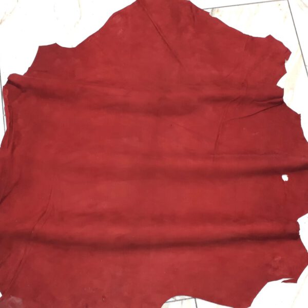 1x Lederhaut (XN-1898), erdbeerrot, 0,6mm, velours