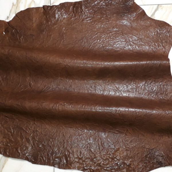 1x Lederhaut (CO-1911), tabakbraun, 1,1mm, nappa geprägt