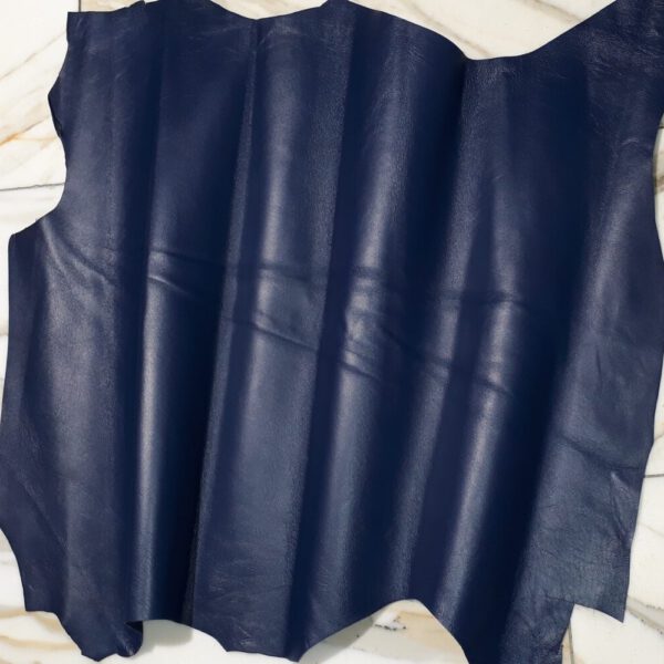 1x Lederhaut (SD-1963), marineblau, 0,7mm, nappa