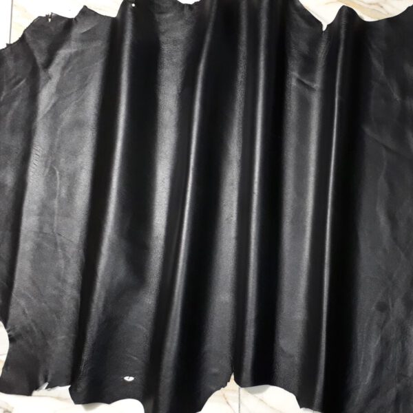 1x Lederhaut (AE-2020), anthrazitschwarz, 0,7mm, nappa